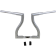 (image for) Chrome 14" End Rise 1 1/2" Thresher Handlebar