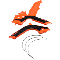 (image for) Acerbis X-Grip Frame Guard - KTM 125-250 SX, 250-450 SX-F, 250/300 XC 19-22, 250-450 XC-F 19-22 - Orange 16/black