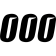 (image for) Slash Series Numbers - 6" Black - No. 0