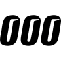(image for) Slash Series Numbers - 6" Black - No. 0