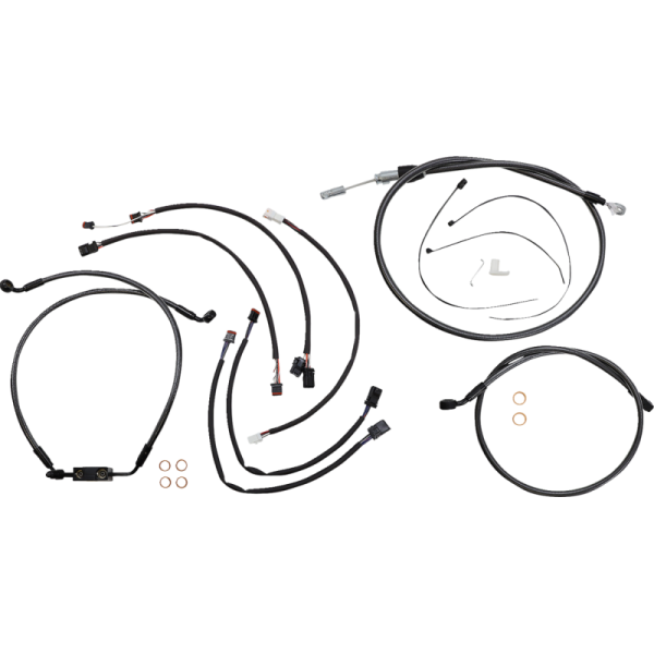 (image for) MAGNUM Black Pearl Designer DOT Handlebar Installation Kit, 12"-14" Apes