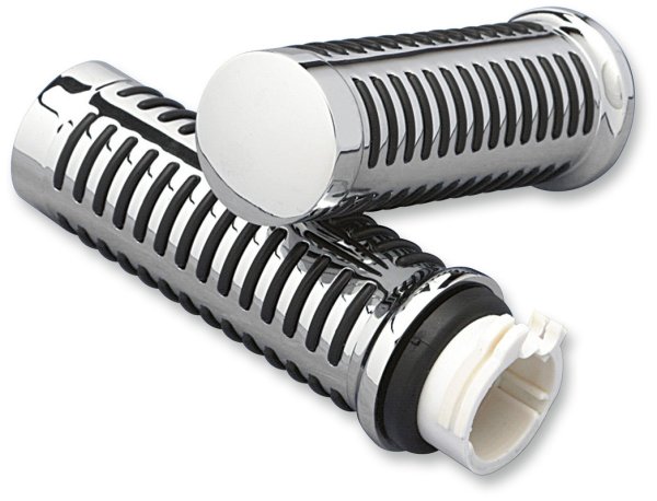 Drag Specialties Chrome O-Ring Design Grips