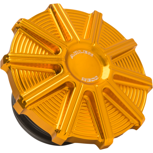 (image for) Arlen Ness 10-Gauge Vented Gas Cap - Gold Anodized