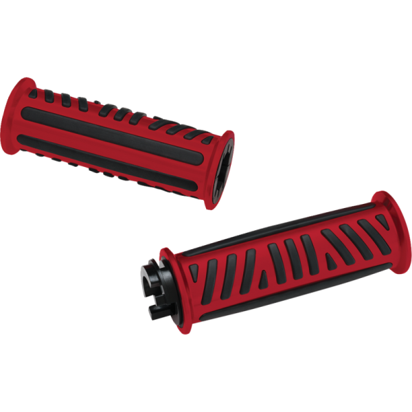 (image for) SHOW CHROME Combat Billet Grips - Fiery Red