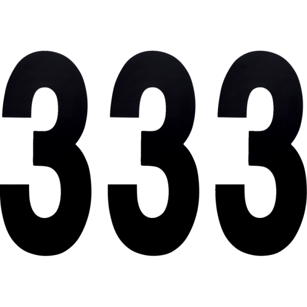 (image for) FACTORY EFFEX Standard Numbers - 8" Black - No. 3