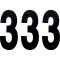 (image for) Standard Numbers - 8" Black - No. 3
