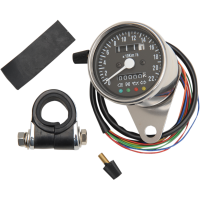 (image for) Drag Specialties 2.4" Mini Mechanical Speedometer with LED Indicators