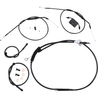 (image for) Burly Brand Black Handlebar Cable/Line Install Kit, For 8" stock bars
