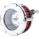 (image for) Feuling BA Air Cleaner Kit - Clear Outer Covers - Chrome finish w/ red filter