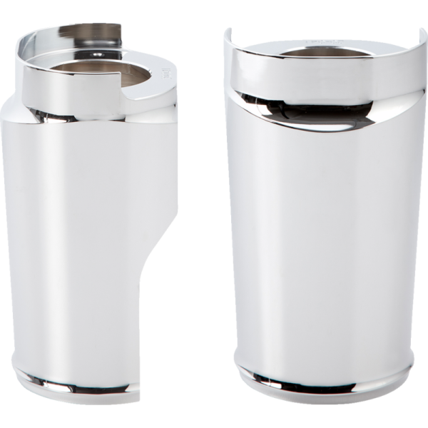 (image for) Smooth Aluminum Fat Tire Fork Boot Covers, Chrome
