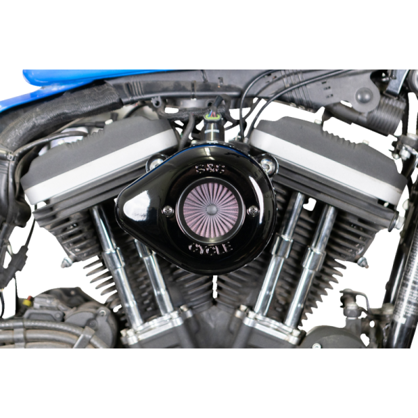(image for) S&S CYCLE Air Stinger Kit with Teardrop Cover (Gloss Black) for XL