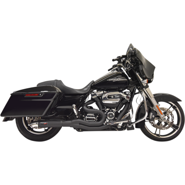(image for) BASSANI XHAUST Road Rage II 2-Into-1 with Hot Rod Turnout Muffler (Black)