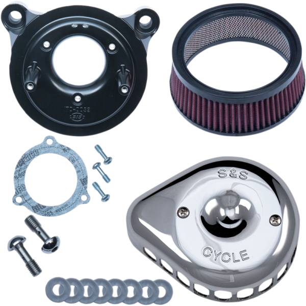 (image for) S&S CYCLE Mini Teardrop Stealth Air Cleaner Kit - Chrome