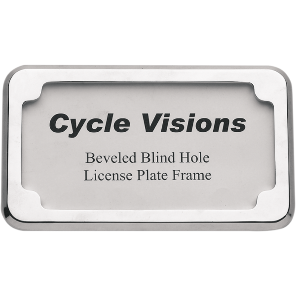 (image for) Cycle Visions Beveled License Plate Frame Chrome