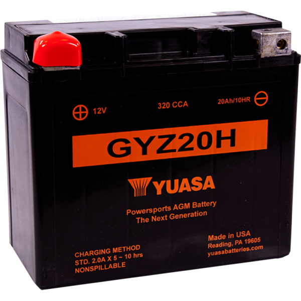 (image for) Yuasa GYZ Factory-Activated AGM Battery 2113-0246