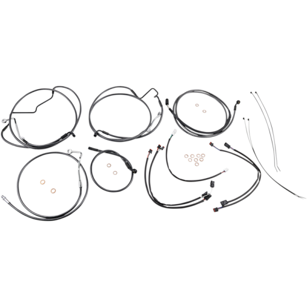 (image for) MAGNUM Black Pearl Handlebar Installation Kit (10" Apes)