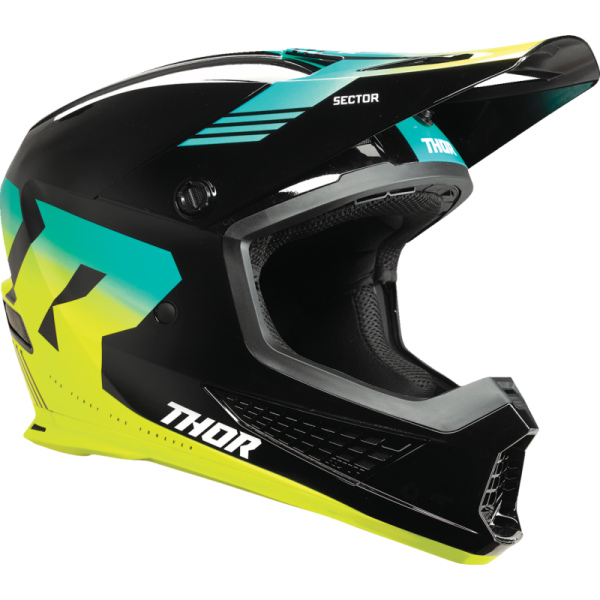 (image for) THOR Sector 2 Carve Helmet - Black/Acid - Size XL