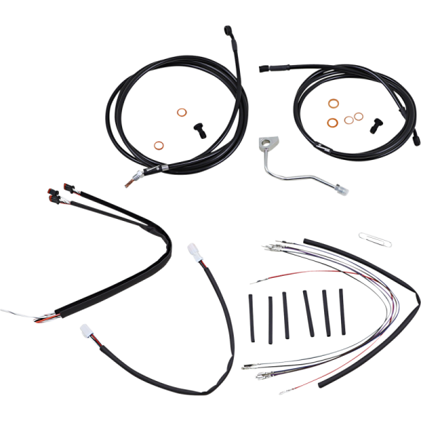 (image for) Burly Brand Ape Hanger Install Kit - Black Vinyl