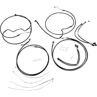 (image for) XR Black w/ Black Fittings DOT Handlebar Installation Kit, 15"-17" Apes