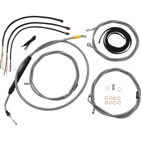 (image for) LA Choppers Stainless Complete Cable Kit (18-20in Bars)