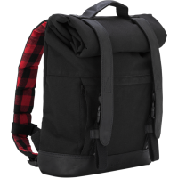 (image for) Roll Top Backpack - Black Cordura Nylon