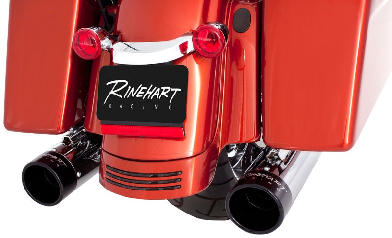 (image for) Rinehart Racing 4" Chrome with Black End Caps