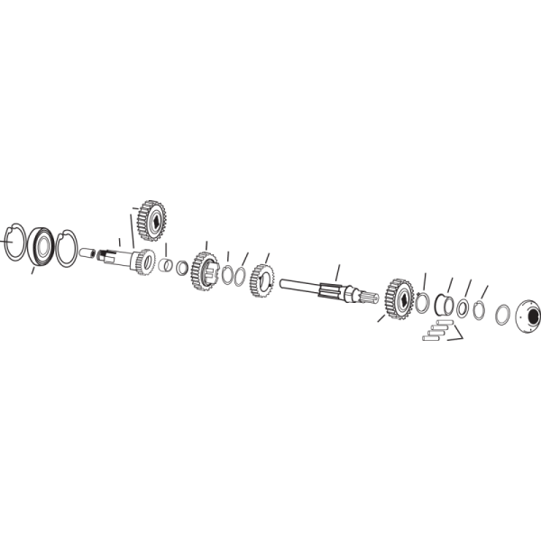 JAMES GASKET Mainshaft and Components for 4-Speed XL
