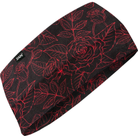 (image for) SportFlex Headband - Black & red roses