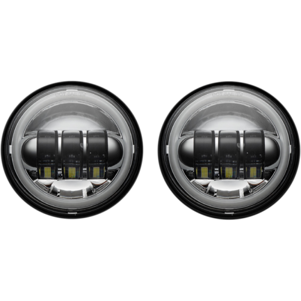 (image for) Custom Dynamics 4.5" LED Halo Passing Lamps (Chrome)