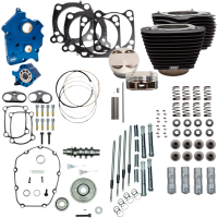 (image for) S&S 128" Power Package - Wrinkle Black Non-Highlighted, Gear Drive