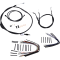 (image for) Burly Brand Black Handlebar Cable/Line Install Kit, For 12" Ape hanger bar