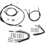 (image for) Burly Brand Black Handlebar Cable/Line Install Kit, For 12" Ape hanger bar