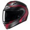 (image for) HJC C10 Elie Helmet - Semi-Flat Black/Red - Size XL
