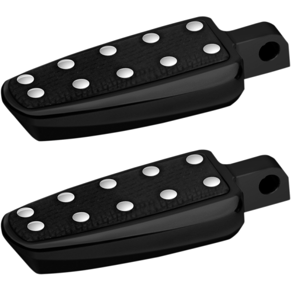 (image for) CYCLESMITHS Male-Mount Footpegs Black w/ rivets