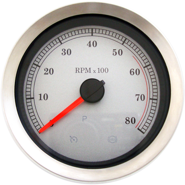 (image for) Drag Specialties 4" Electronic Tachometer White Face