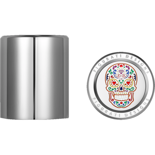 (image for) FIGURATI DESIGNS Docking Cover - Mirror Polished w/ Sugar Skull