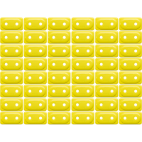 (image for) Two-Hole Double Grand Digger Support Plate - Hi-viz Yellow (48 Pk.)