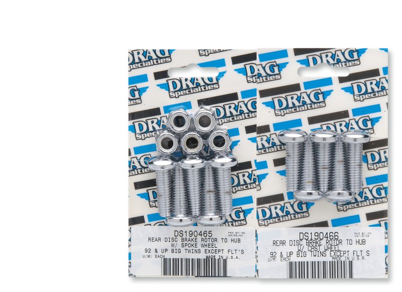 (image for) Drag Specialties Rear Disc Brake Hub Bolt Kit Chrome