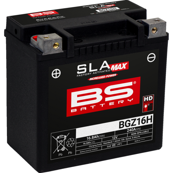 (image for) BS Battery GYZ16H SLA MAX BGZ AGM Battery