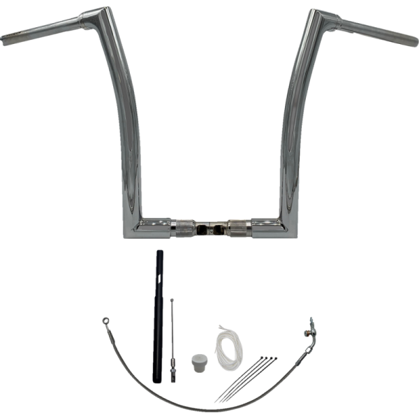 (image for) FAT BAGGERS INC Fat Baggers Flat Top EZ Install Handlebar 16" Chrome