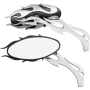 (image for) Flame Oval Mirror - Chrome/Black
