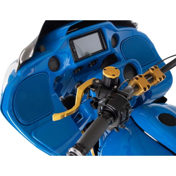 (image for) Hogtunes Front Speaker Grilles for FLTR Series (Black Trim)