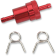 (image for) EMGO Anodized Aluminum Fuel Filter - 1/4" Red