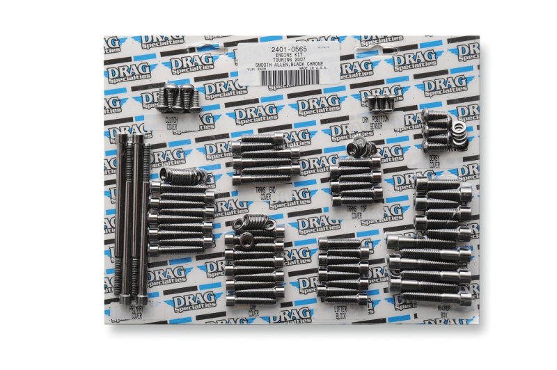 (image for) Drag Specialties Black Chrome Complete Motor Set