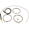 (image for) LA Choppers Plug-and-Play Complete Cable Kit, Stainless Braided, 15"-17" Handlebars