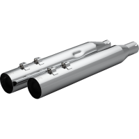 (image for) 4" HP Plus® Slip On Mufflers - Straight cut, ripper baffle, chrome