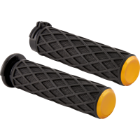 (image for) Arlen Ness Diamond Grips - Gold Anodized