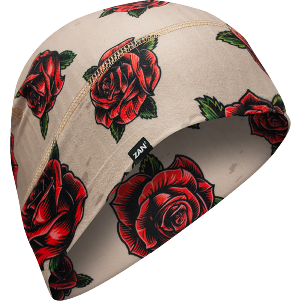 (image for) Zan Headgear SportFlex Beanie - Tattoo roses