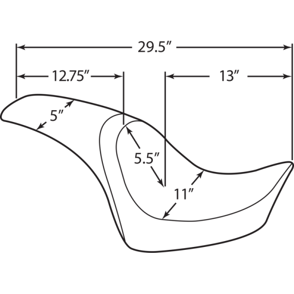 (image for) Drag Specialties Predator Seat Smooth