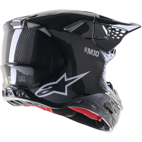 (image for) Alpinestars S-M10 Supertech Helmet, Solids - Black Glossy Carbon, Size M